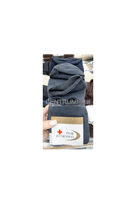 Skarpety zdrowotne polskie bawełna (43-46) BRĄZ