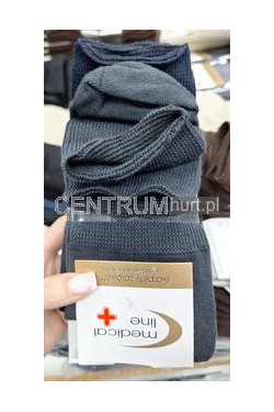 Skarpety zdrowotne polskie bawełna (39-42) CZARNE