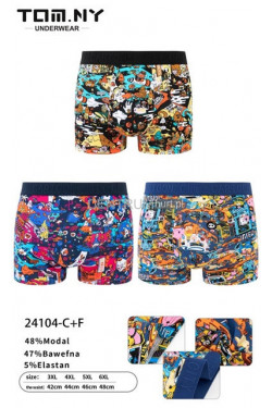 Bokserki męskie (3XL-6XL) 24104-C+F