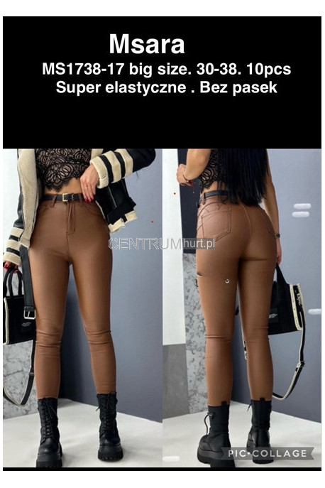 Spodnie skórzane damskie (XS-XL) 2