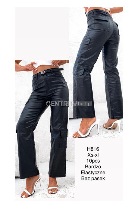 Spodnie skórzane damskie (XS-XL) 2