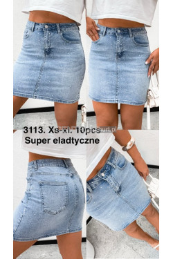 Spódnica jeansowa damska (XS-XL) 3113