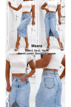 Spódnica jeansowa damska (XS-XL) 2086-5