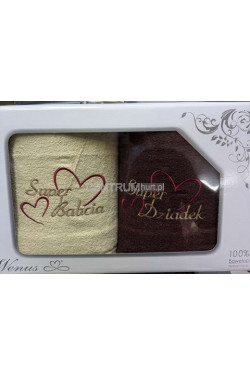 Komplet ręcznik dla Babci i Dziadka (2 szt 70x140cm) 1747