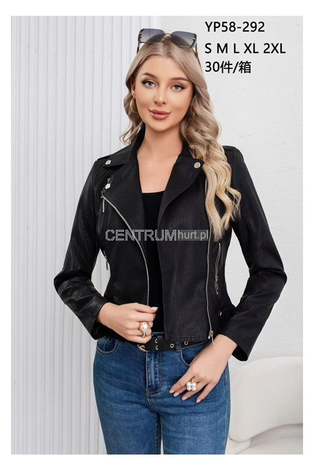Kurtka skórzana damska (S-2XL) 1