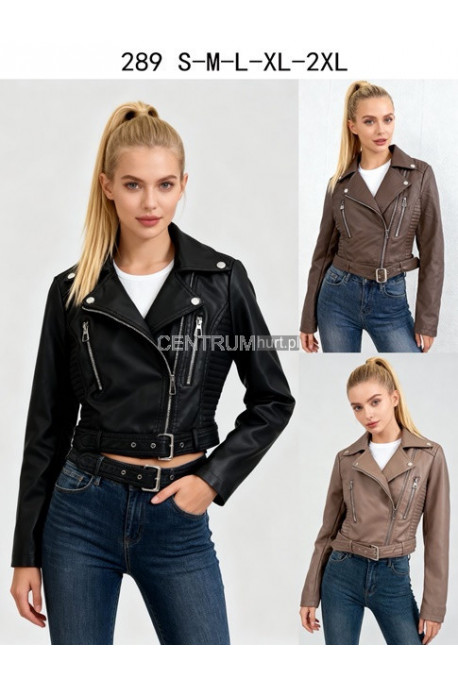 Kurtka skórzana damska (S-2XL) 1