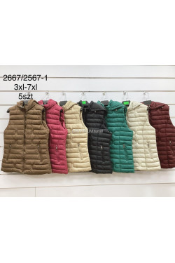 Kurtki kamizelki damskie (3XL-7XL) 2667