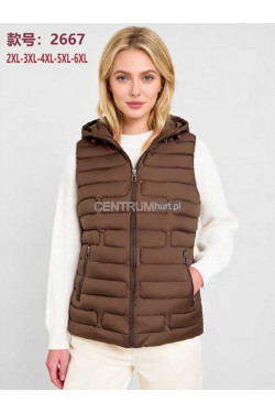 Kurtki kamizelki damskie (2XL-6XL) 2667