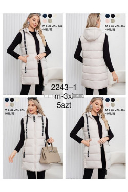 Kurtki kamizelki damskie (M-3XL) 2243