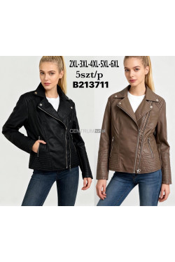 Kurtki skórzane damskie (2XL-6XL) B213711