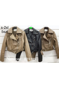 Kurtki skórzane damskie (S-2XL) B21289
