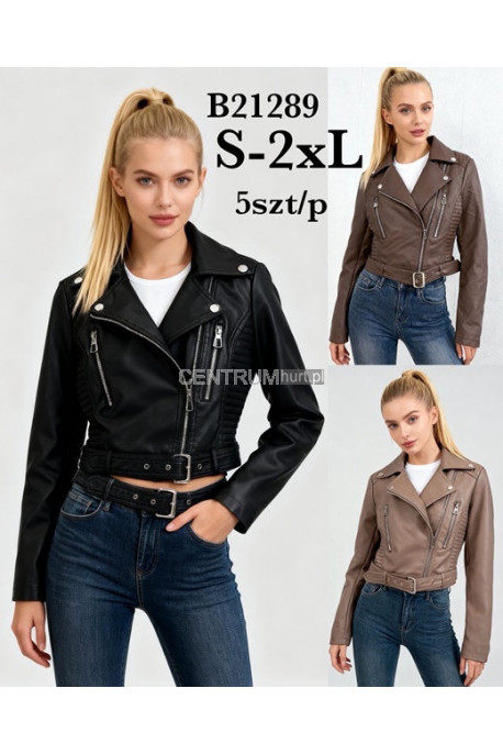 Kurtki skórzane damskie (S-2XL) 1