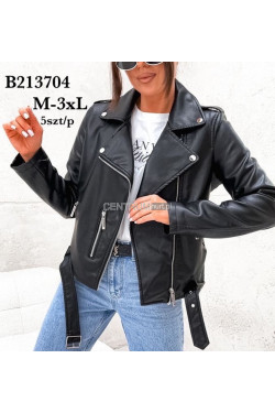 Kurtki skórzane damskie (M-3XL) B213704