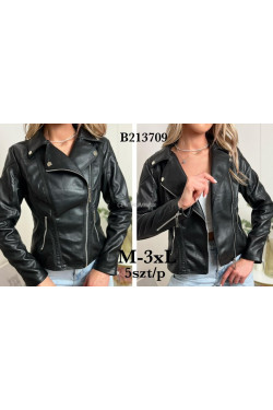 Kurtki skórzane damskie (M-3XL) B213709