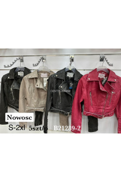 Kurtki skórzane damskie (S-2XL) B21289-2