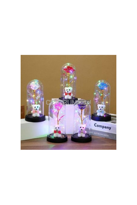 wieczna róża LED Z SERCEM 13917