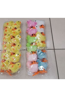 Kurczaki nakręcane żółte i mix kolorów 9 cm