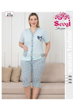 Piżama damska (2XL-4XL) 4119