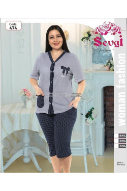 Piżama damska (2XL-4XL) 474