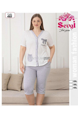 Piżama damska (2XL-4XL) 493