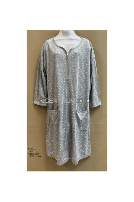 Szlafrok bawełna zamek (M-3XL) 120562