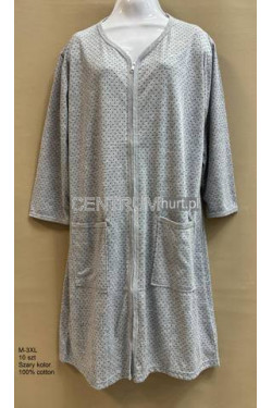 Szlafrok bawełna zamek (M-3XL) 120564
