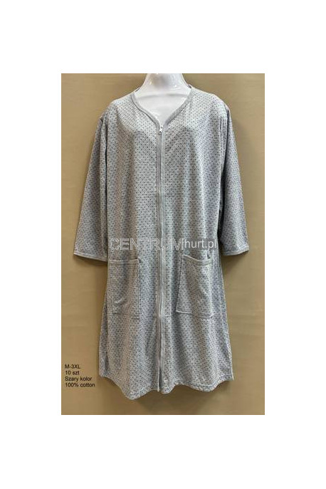Szlafrok bawełna zamek (M-3XL) 120563