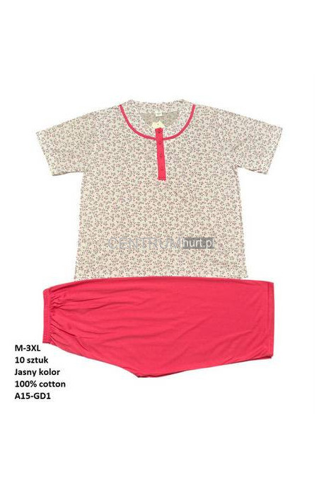 Piżama damska (M-3XL) bawełna 130201