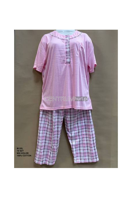 Piżama damska (M-3XL) bawełna 130201