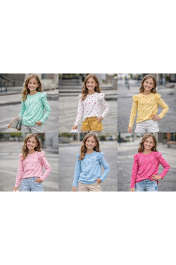 Bluzki dziewczęce KOLORY DO WYBORU (4-14) H10A9