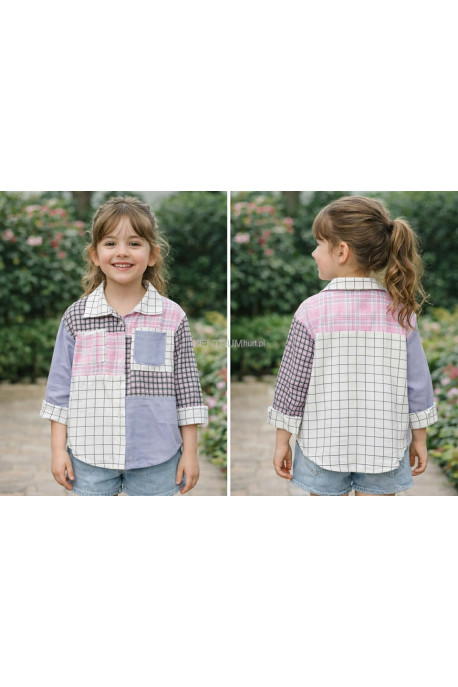 Koszule dziewczęce KOLORY DO WYBORU (4-14) H10A