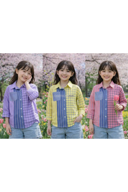 Koszule dziewczęce KOLORY DO WYBORU (4-14) H10A43