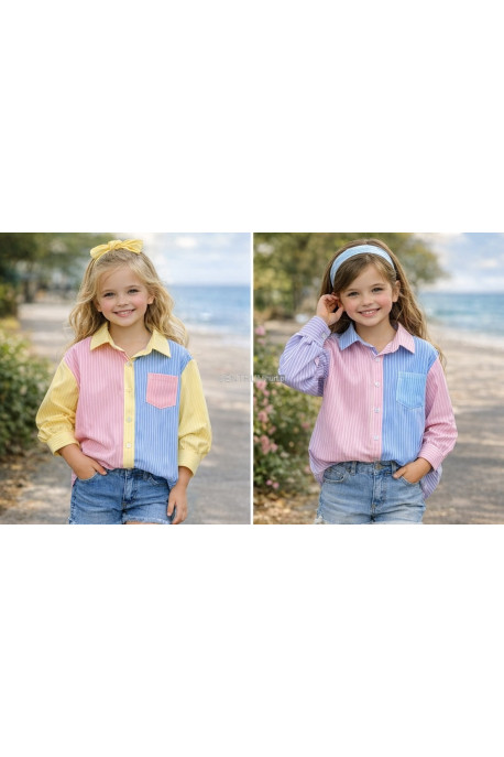 Koszule dziewczęce KOLORY DO WYBORU (4-14) H10A