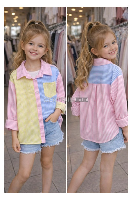 Koszule dziewczęce KOLORY DO WYBORU (4-14) H10A