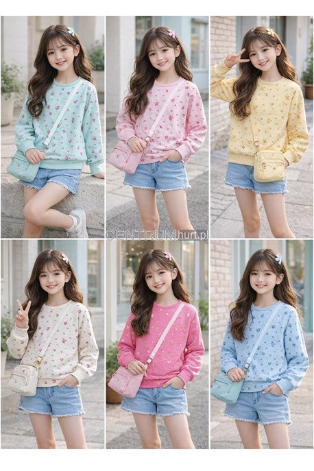 Bluza dziewczęca KOLORY DO WYBORU (4-14) H10A