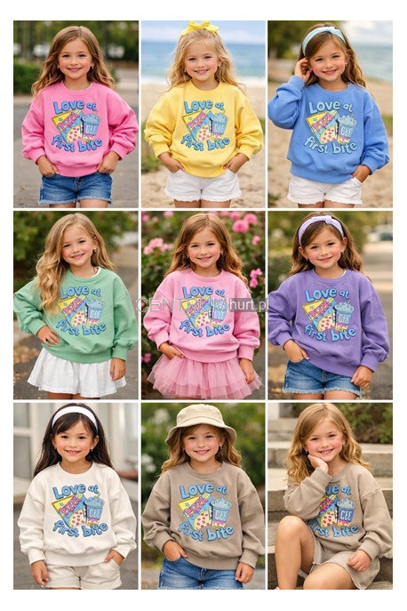 Bluza dziewczęca KOLORY DO WYBORU (4-14) H10A