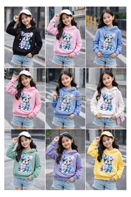 Bluza dziewczęca KOLORY DO WYBORU (4-14) H10A