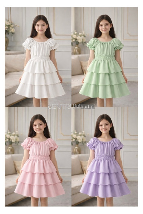 Sukienki dziewczęce (4-14) H10A