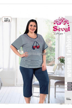 Piżama damska Turecka (2XL-4XL) 4012