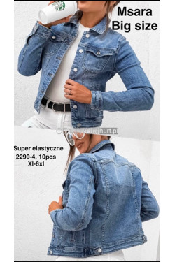 Kurtka jeansowa damska (XL-6XL) 2290-4