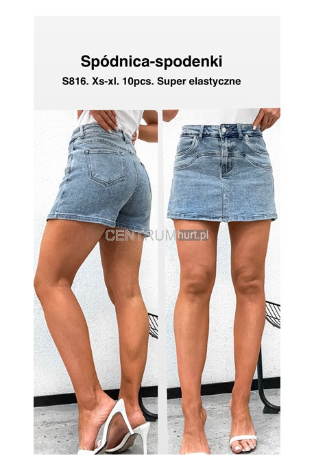 Spódnica -spodenki jeansowe damskie (XS-XL) 1