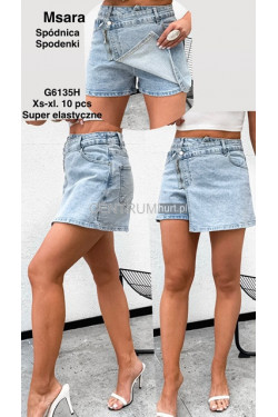 Spódnica -spodenki jeansowe damskie (XS-XL) G6135H
