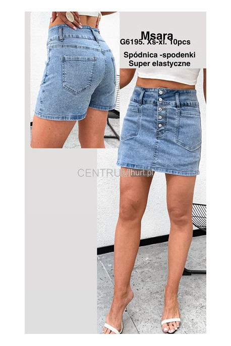 Spódnica -spodenki jeansowe damskie (XS-XL) 1