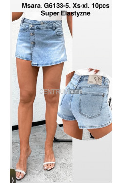 Spódnica -spodenki jeansowe damskie (XS-XL) G6133-5