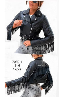 Kurtka skórzana damska (S-XL) 7039-1