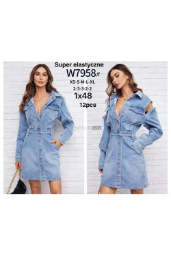Sukienka jeansowa damska (XS-XL) W7958