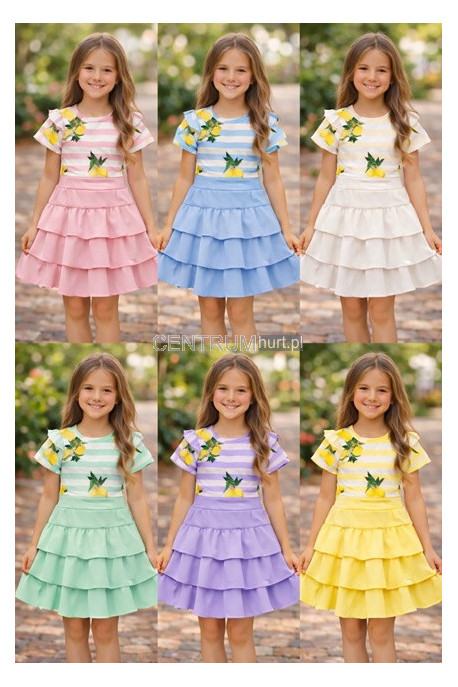 Sukienki dziewczęce (4-14) H10A1