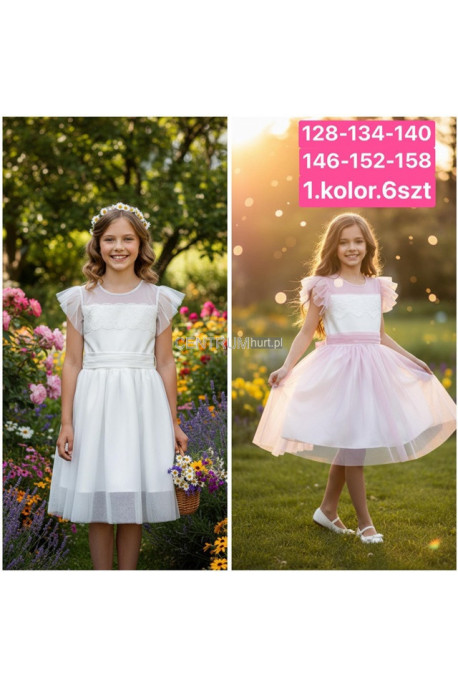 Sukienki dziewczęce (4-14) H10A1