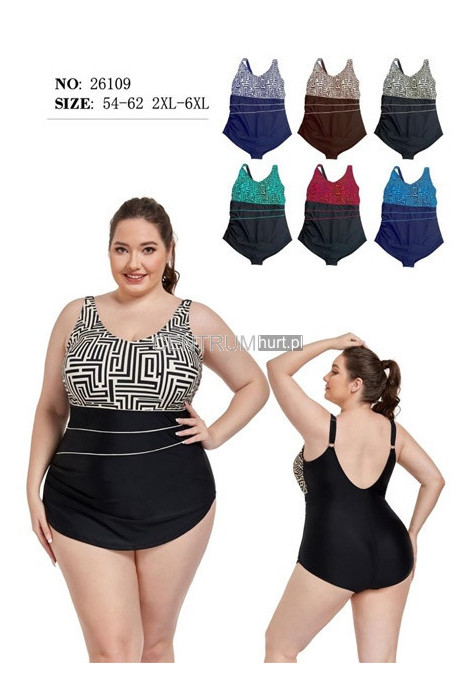 Strój kąpielowy jednoczęściowy (2XL-6XL) 1