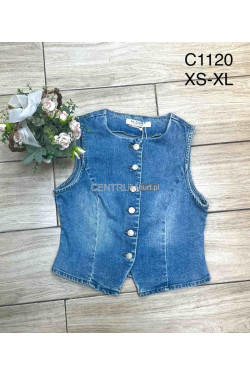 Kamizelki jeansowe damskie (XS-XL) C1120